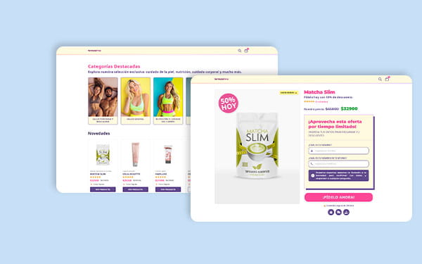 E-commerce landing page redesigned for paid traffic campaigns